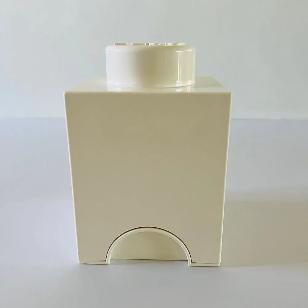 LEGO White Stackable Storage Brick With 1 Knob